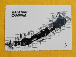 Képeslap az 1960-as évekből: A Balaton kempingjei