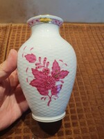 Herendi Apponyi purpur váza 14 cm