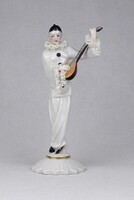 1U926 Antik Volkstedter porcelán bohoc figura 14.2 cm