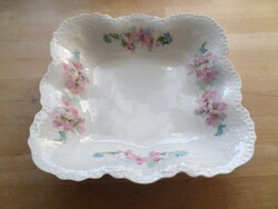 Antik szecessziós Austria porcelán szögletes tál 23 x 23 cm