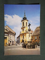 Képeslap,Szentendre,Marx tér,Pestiskereszt,Róm. kat. templom,utca,könyvesbolt látkép,részlet, 1978-