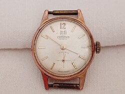 Óra karóra 001 - Cornavin Geneve mechanikus felhúzós 17köves retro 22mm aranyozott -alkatrésznek