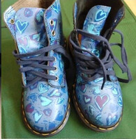 Dr. Martens lányka, bőr bakancs, 6 soros, EU36/bth: 22 cm!