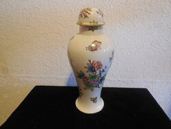 Herendi , viktoria mintás  , fedeles váza  , lámpatestté alakítva  , 26 cm