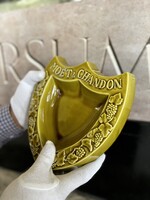 Vintage Moët & Chandon Dom Pérignon pajzs alakú szivar hamutartó