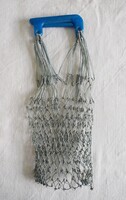 Retro cekker , bevásárló táska , kötött műanyagos háló TOTRA Ljubljana 42 cm