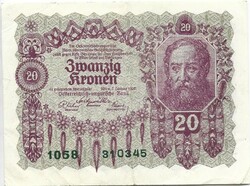 20 korona 1922 Ausztria 2.