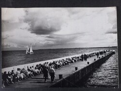 Régi képeslap Lengyelország - Gdansk - Móló 1960-as évek