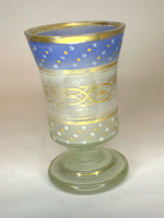 Biedermeier Cseh pohár aranyozott 1800-as évek