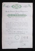 Egyesült Budapesti Fővárosi Takarékpénztár 4,5%-os záloglevél 1000 korona 1918