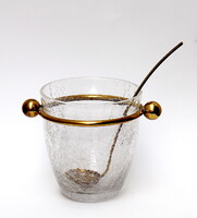 ART DECO JÉGVÖDÖR, REPESZTETT ÜVEG, KANÁLLAL