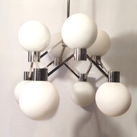 Retro Space age , nyolc búrás különleges csillár ,a 70-es évekből