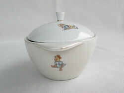 Hollóházi porcelán mese mintás bonbonier cukortartó