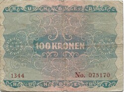 100 korona kronen 1922 Ausztria 2.