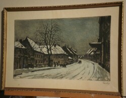 Élesdy István (1912-1987) : Tél - Országház utca a Várban