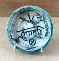 AROL HALDEN NORWAY POTTERY KERÁMIA ÉKSZERTARTÓ TÁL 16 CM