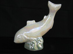 Lüsztermázas porcelán hal nagyobb méret 21 cm