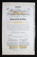 Magyar Országos Központi Takarékpénztár 4,5% záloglevél 10000 korona 1922