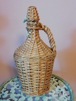 Kis méretű fonott demizson, 24cm