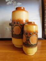 Veb Haldensleben mid century vázacsalád - 2 darab -  27 cm és 18.5 cm