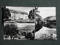 Képeslap,Szilvásvárad,mozaik,La Contessa kastély,SZOT üdülő,Szalajka völgy látkép,részlet, 1968-