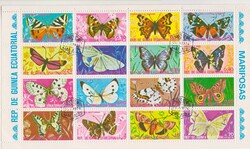 Egynlítői Guinea emlékbélyeg kisív 1975