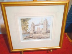 London Tower Bridge Framed in Beautiful Frame a Great Gift idea 30 cm x 34 cm