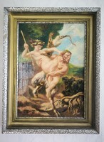 Antique Painting of the Kidnapping of a Nymph, Tardos Krenner Viktor. Works: Parliament House, Hungarian National Gallery. Video