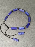 Lapis lazuli karkötő hematittel