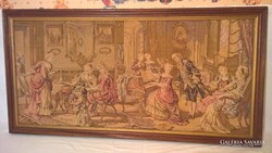GOBELIN - 100 x 51 cm - KÉP - LEGAPRÓBB ÖLTÉSEK - OSZTRÁK - KASTÉLYBÓL - HIBÁTLAN