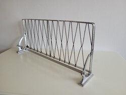 Retro régi 72,5 cm barna hálós alumínium mid century előszoba fogas akasztó kalaptartó