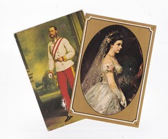 MV:02 Sissi és Ferenc József képeslap "postatiszta" Pecsétes és sérült a F. József lap 2 db egyben