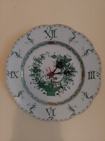 Antik Herendi porcelán  zöldkosaras  tányèróra sorszámozott. elladó