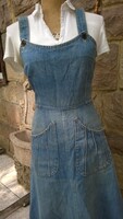 Retro farmer kötényruha 2 nagy zsebbel S-M
