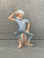 Ritka Drasche porcelàn figura. Tengerész, Popeye. Hibátlan.