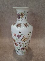 Zsolnay pillangó mintás váza, 27 cm