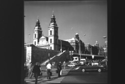 Régi 6x6cm fotónegatív Budapest Március 15.-e tér 1970-es évek