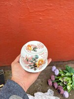 Gyönyörű sárga rózsás komabögre komacsésze porcelán