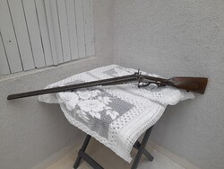 Antik meseszép dupla csövű csappantyús Wien puska gyönyörű állapot 1800-as évek