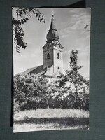 Képeslap,Szolnok,Vártemplom látkép,részlet, 1958-