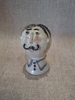 Kerámia sószóró figura, fej, 9 cm