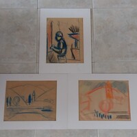 BOLMÁNYI FERENC (1904-1990):3 db rajz-egyben