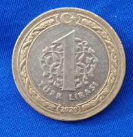 2020. Törökország 1 Líra bimetàl  (bm)