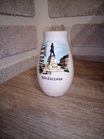 Bodrogkeresztúri kerámia emlék váza, Békéscsaba. 9,5 cm. Hibátlan.