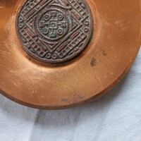 Bronz iparművész tál  felakasztható 13cm