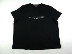 EREDETI TOMMY HILFIGER (3XL / 4XL) RÖVID UJJÚ NŐI FEKETE PÓLÓ FELSŐ