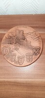 Visegrád kerámia falidísz 11,5 cm