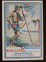 Képeslap 1991. Cserkész kiállítás a Sportmúzeumban a Népstadionnál