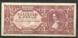 Százezer B.-Pengő 1946 100 000 B.- pengő