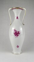 1U154 Hibátlan lila Apponyi mintás Herendi porcelán váza 33 cm